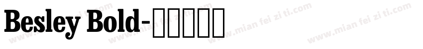 Besley Bold字体转换